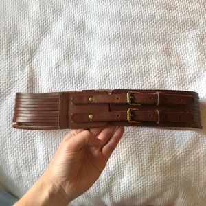 J crew brown leather belt